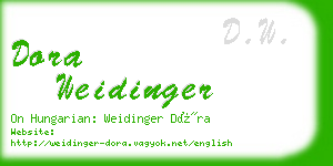 dora weidinger business card